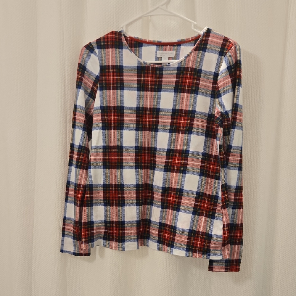 100% Cotton Charter Club Multicolor Plaid Cotton Shirt